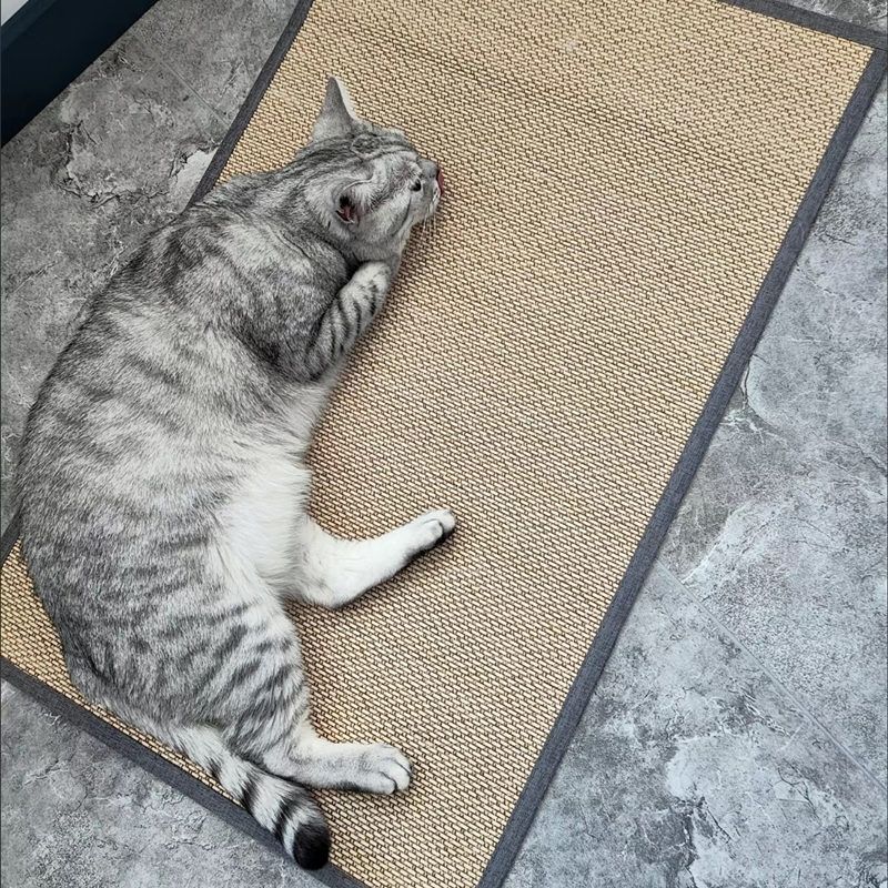 Natural Bamboo Cat Scratcher Sofa Mat_4