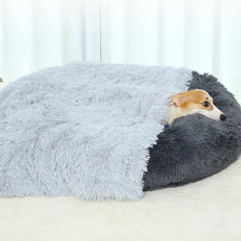 Fluffy Pet Blankets-Soft Faux Fur, Anti-Anxiety Cozy Throws for Cats and Dogs, M 80*55cm khaki