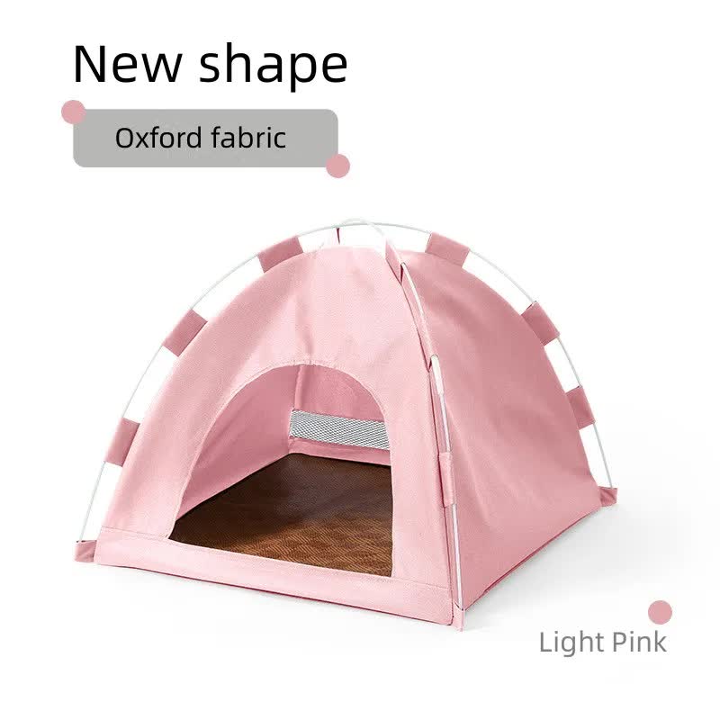 Outdoor Cat House,Pet Tent -Windproof and Dustproof Shelter for Small Pets, Pink, Size: S 35*35*30cm