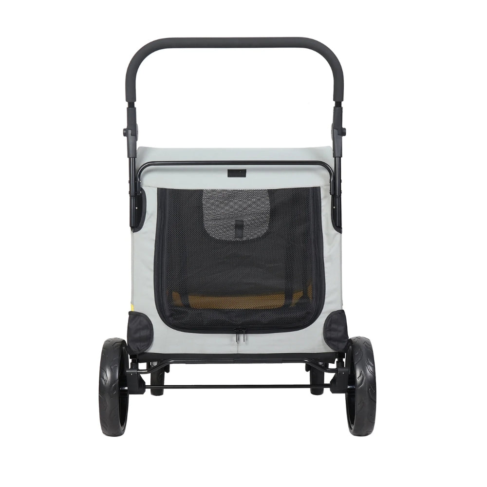 Portable Dog Stroller 4 Wheels for Large Dogs Foldable Pet Cat Travel Carriage Stroller_2